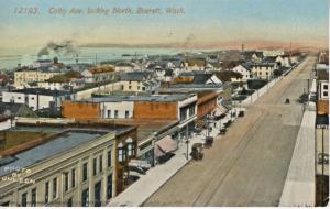 Everett WA Wash. Colby Ave Looking North c1916 Juleen Vintage Postcard E8 