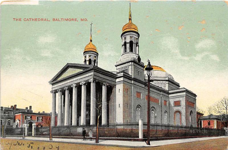 The Cathedral Baltimore Maryland 1910c postcard