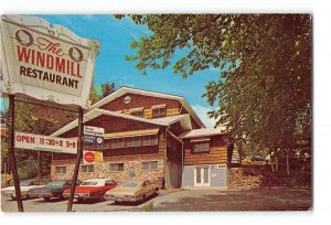 Laconia New Hampshire NH Vintage Postcard The Windmill Restaurant Weirs Blvd