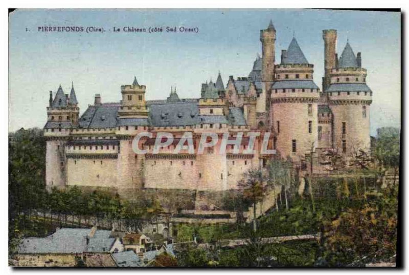 Old Postcard Pierrefonds Oise The South West Coast Chateau