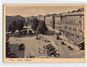 Postcard Piazza Solferino Turin Italy