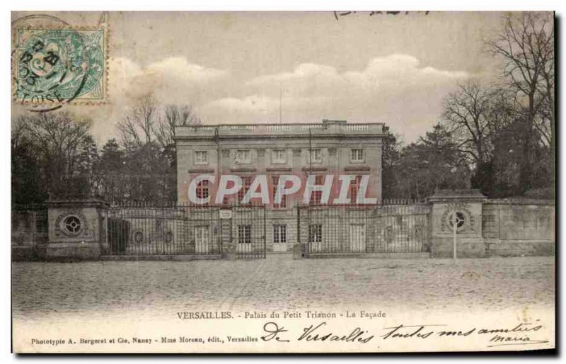 Old Postcard Versailies Petit Palais Tranon the Facade