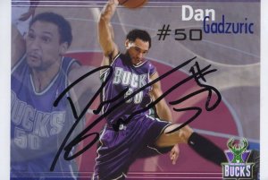 Dan Gadzuric Milwaukee Bucks NBA Basketball Signed Photo