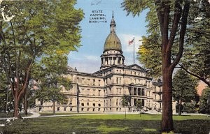 State Capitol Located In Southern Central Portion - Lansing, Michigan MI