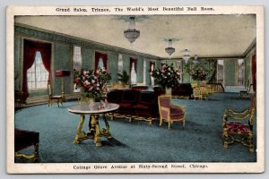 Chicago IL Trianon Ball Room Grand Salon Cottage Grove Ave Postcard E26