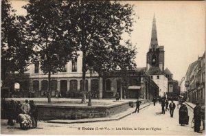 CPA Redon Les Halles, Tour et Eglise (1236684)