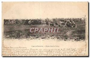 Old Postcard Militaria Camp of Sissonne Rest in Camp