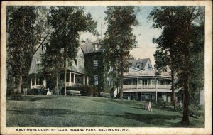 Baltimore Maryland MD Country Club Roland Park c1910 Vintage Postcard