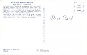 Vintage Railroad Train Locomotive Postcard - Branford Trolley Museum