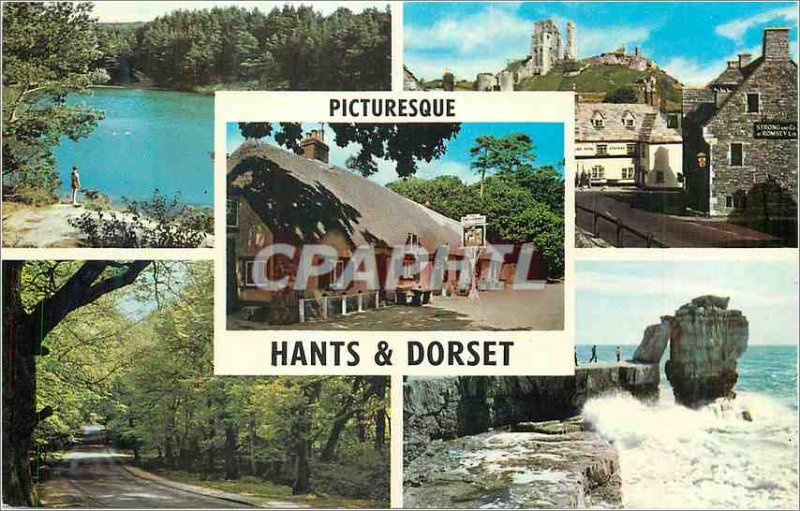 Modern Postcard Picturesque Hants and Dorset The Blue Pool Corfe Castle Cat a...