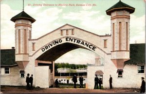 Postcard Driving Entrance to Electric Park in Kansas City, Missouri