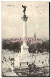 Old Postcard Bordeaux Monument Grinodins