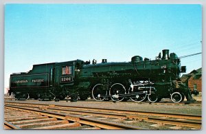 Train~Montreal Canada~Canadian Pacific Railroad 1201 Class G5-a~1950s Postcard