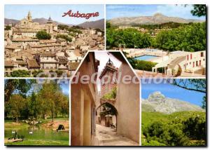 Postcard Modern Aubagne Vue Generale The Pool The garden L'Horloge Le Garlaban