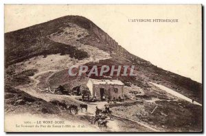 Le Mont Dore Old Postcard The top of the peak of Sancy (ass donkey mule)
