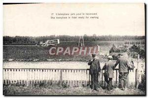 Old Postcard Jet Aviation L & # 39aeroplane ready for the launch Wilbur Wright