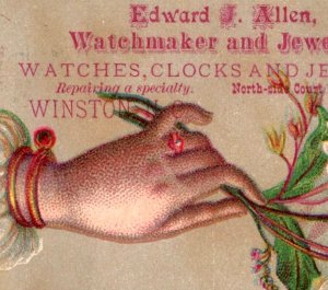 1880s Edward J. Allen Watchmaker & Jeweler Clocks #1 F152