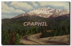 Old Postcard The Pikes Peak Auto Highway Pikes Peak Region Colorado