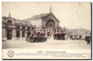 Belgium Liege Old Postcard Guillemins Station (Bus Bus)