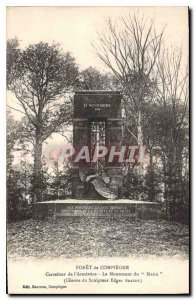 Postcard Old Forest of Compiegne Carrefour Armistice The Morning Monument