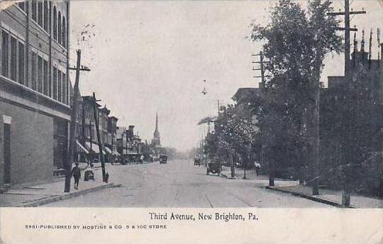Pennsylvania New Brighton Third Avenue 1908