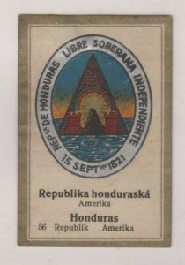 Rueger Chocolates Vignette Trade Cards National Coats of Arms- Honduras #56