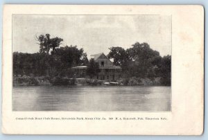 Sioux City Iowa IA Postcard Council Oak Boat Club House c1905 Vintage Antique