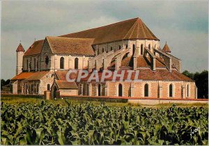 Postcard Modern Pontigny (Yonne) and Light Colors of France The Abbey Church ...