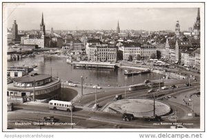 Sweden Stockholm Utsikt fran Katarinahissan 1957 Real Photo