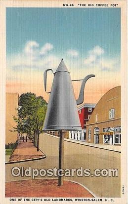 The Big Coffee Pot Winston Salem, NC, USA Unused 