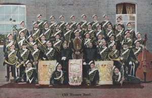 18th Hussars Military Band Antique Rare Postcard