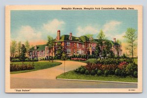 Memphis Tennessee Pink Palace Museum of Natural History UNP Linen Postcard N15