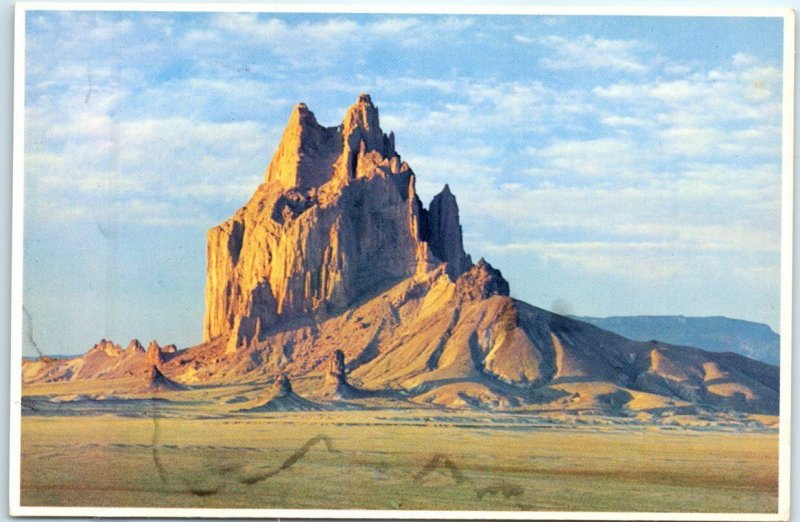 Rock formation with Lukachukai Range in the distance - Shiprock, New Mexico