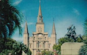 Saint Louis Cathedral And General Jackson Memorial New Orleans Louisiana