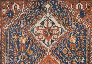 Qashqai Of Iran Floor Rug Manchester Museum Postcard