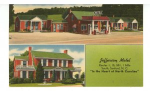 NC - Sanford. Jefferson Motel &  Gas Station  ca 1940