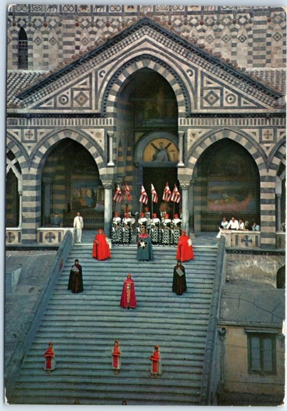 Postcard - The Cathedral, Historic costumes of the Republic of Amalfi, Italy