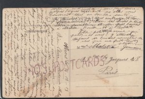 Genealogy Postcard - Germaine - 28 St Jacques, Paris, France  RS5945