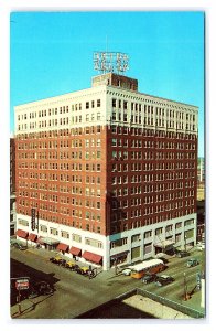 Hotel Tulsa Postcard Tulsa Oklahoma Old Cars Bus Taxi Cabs