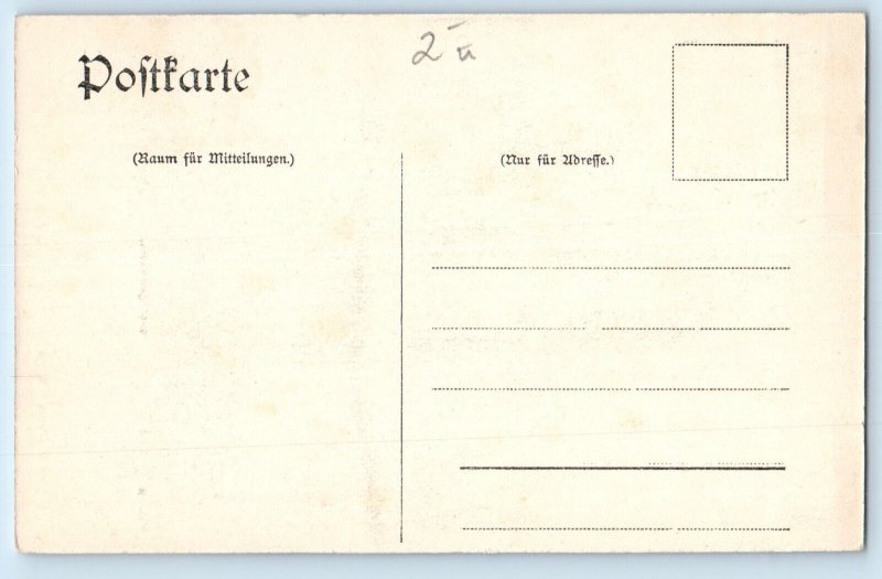 Germany Postcard Berlin Leipzig Street Trolley Car Railway View c1910