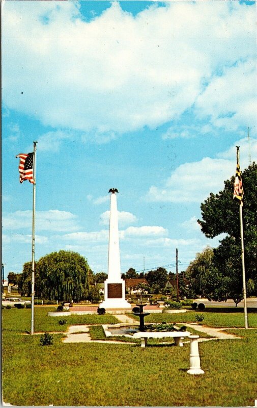 War Memorial Wicomico County N Salisbury Blvd Maryland MD Postcard VTG UNP  