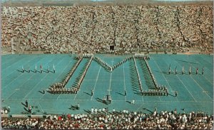 The University of Michigan Marching Band Ann Arbor Michigan Postcard C128