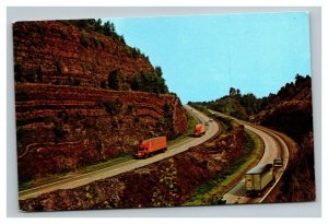 Vintage 1950's Postcard Panoramic View Trucks on Keystone Shortway Pennsylvania