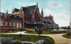 Netherlands Nijmegen Station Vintage Postcard C172