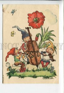 3164070 POPPY Musical GNOME w/ CELLO Violin PIPE by KONDOCH