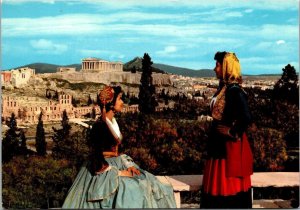 Greece Ladies In Typical Greek Costumes