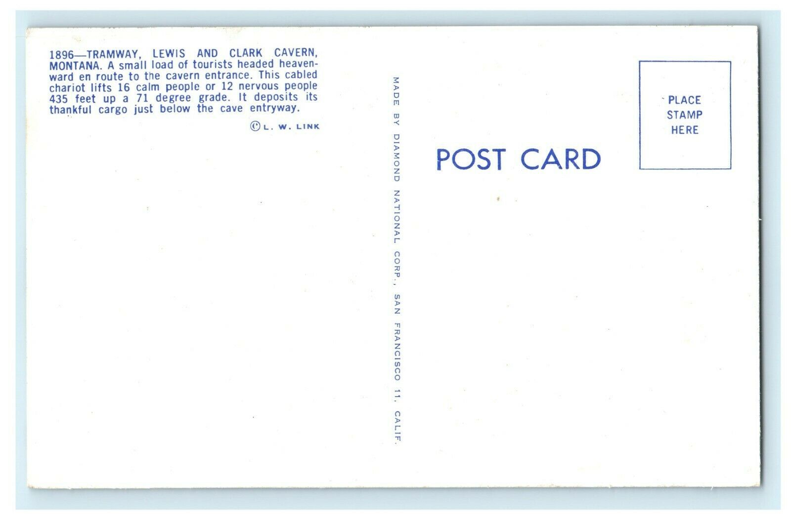 Tramway Lewis And Clark Chariot Lifts Small Road Tourist Cavern Montana ...