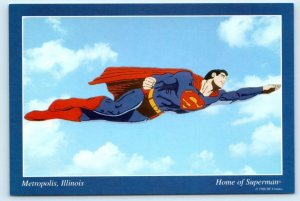 METROPOLIS, Illinois IL ~ Home of SUPERMAN 1988 DC Comics 4x6  Postcard