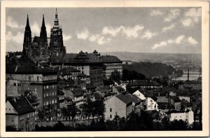 Czech Republic Prague Castle and Little Side Vintage Postcard C017