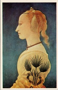 Alesso Baldovinetti 'Portrait Of A Lady In Yellow' Unused Litho Postcard F66